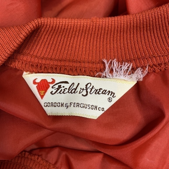 Vintage Field And Stream Orange Pullover Windbreaker Jacket Small 70s - Picture 7 of 10